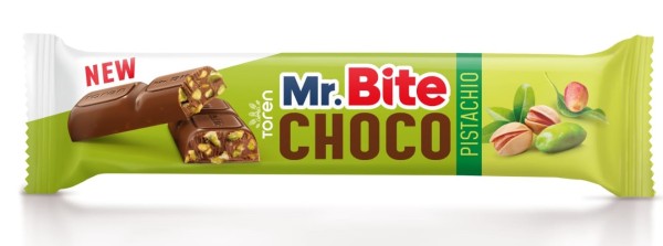 MR BITE CHOCO MILK CHOCOLATE WITH PISTACHIO 22 GR 24 * 6