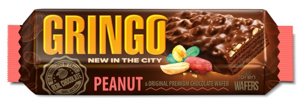 GRINGO MILK CHOCOLATE COATED WAFER WITH PEANUT 38 GR 24 * 6