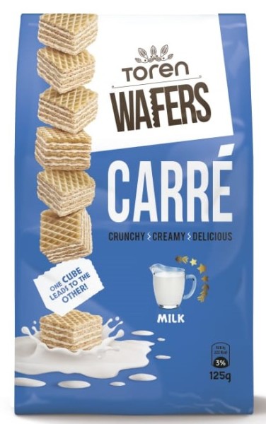 TOREN WAFERS CARRE MILK CREAM WAFER 125 GR 1 * 24